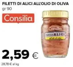 Tigre Filetti di alici all'olio di oliva Consilia offerta