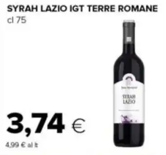 Tigre Syrah lazio igt terre romane offerta