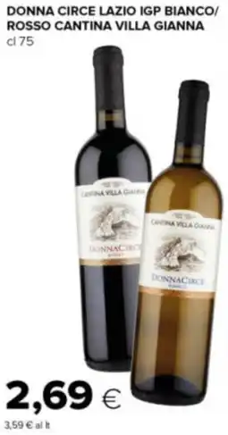 Tigre Donna circe lazio igp bianco/ rosso CANTINA VILLA GIANNA offerta