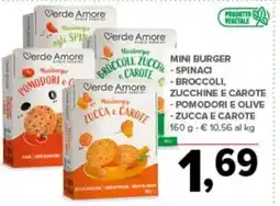 Todis Mini burger - spinaci -broccoli, zucchine e carote - pomodori e olive - zucca e carote offerta