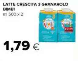 Tigre Latte crescita 3 granarolo BIMBI offerta