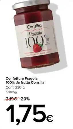 Tigre Confettura Fragola 100% da frutta Consilia offerta