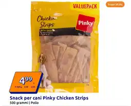Action Snack per cani Pinky Chicken Strips offerta
