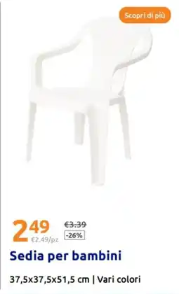 Action Sedia per bambini offerta
