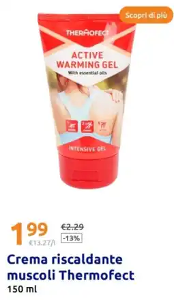 Action Crema riscaldante muscoli Thermofect offerta
