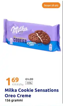 Action Milka Cookie Sensations Oreo Creme offerta