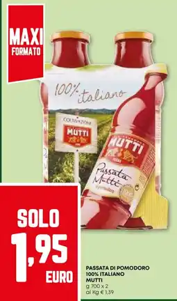 Pam Passata di pomodoro 100% italiano MUTTI offerta