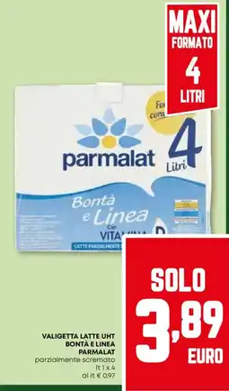 Pam Valigetta latte uht bontà e linea PARMALAT offerta