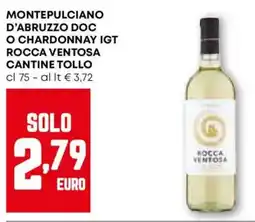 Pam Montepulciano d'abruzzo doc o chardonnay igt rocca ventosa cantine tollo offerta