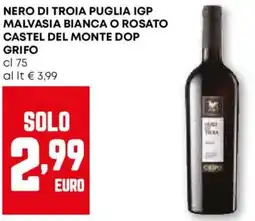 Pam Nero di troia puglia igp malvasia bianca o rosato castel del monte DOP GRIFO offerta