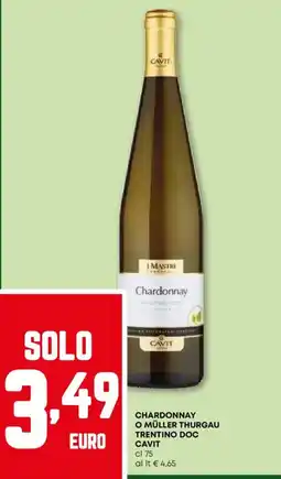 Pam Chardonnay o müller thurgau trentino DOC CAVIT offerta