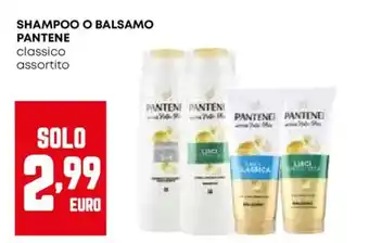 Pam Shampoo o balsamo PANTENE offerta