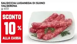Pam Salsiccia luganega di suino VALSERENA offerta