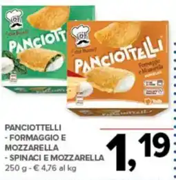 Todis Panciottelli - formaggio e mozzarella - spinaci e mozzarella offerta
