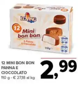 Todis 12 mini bon bon panna e cioccolato offerta