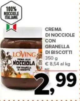 Todis Crema di nocciole con granella di biscotti offerta