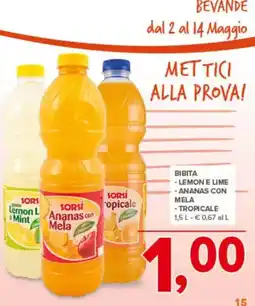 Todis Bibita - lemon e lime - ananas con mela - tropicale offerta
