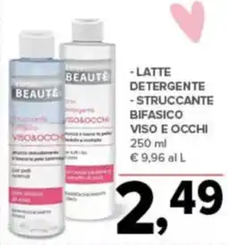 Todis - latte detergente - struccante bifasico viso e occhi offerta