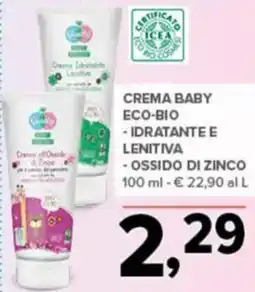 Todis Crema baby eco-bio - idratante e lenitiva - ossido di zinco offerta