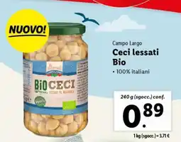 Lidl Ceci lessati Bio offerta
