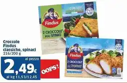 Sigma Croccole Findus classiche, spinaci offerta