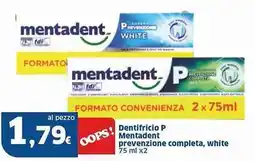 Sigma Dentifricio P Mentadent prevenzione completa, white offerta