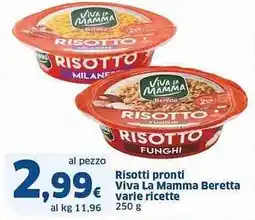 Sigma Risotti pronti Viva La Mamma Beretta varie ricette offerta