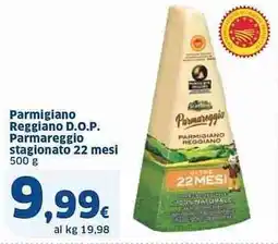 Sigma Parmigiano Reggiano D.O.P. Parmareggio stagionato 22 mesi offerta