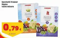 Sigma Sacchetti freezer Sigma varie misure offerta