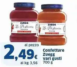 Sigma Confetture Zuegg vari gusti offerta