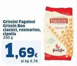 Sigma Grissini Fagolosi Grissin Bon classici, rosmarino, cipolla offerta