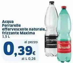 Sigma Acqua Ferrarelle effervescente naturale, frizzante Maxima offerta