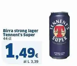 Sigma Birra strong lager Tennent's Super offerta