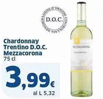 Sigma Chardonnay Trentino D.O.C. Mezzacorona offerta