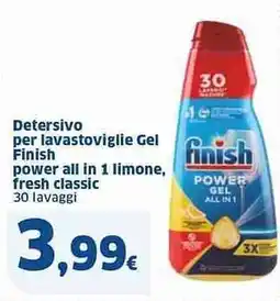 Sigma Detersivo per lavastoviglie Gel Finish power all in 1 limone, fresh classic offerta