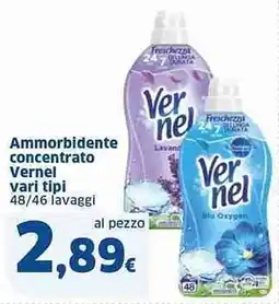 Sigma Ammorbidente concentrato Vernel vari tipi offerta