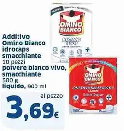 Sigma Additivo Omino Bianco idrocaps smacchiante polvere bianco vivo, smacchiante liquido, 900 ml offerta