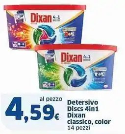 Sigma Detersivo Discs 4in1 Dixan classico, color offerta