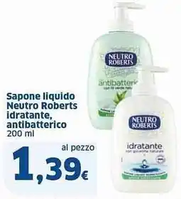 Sigma Sapone liquido Neutro Roberts idratante, antibatterico offerta
