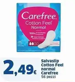 Sigma Salvaslip Cotton Feel normal Carefree offerta