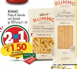 Despar RUMMO Pasta di Semola vari formati offerta