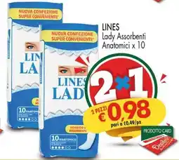 Despar LINES Lady Assorbenti Anatomici offerta
