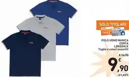 Spazio Conad Polo uomo manica corta lonsdale taglie e colori assortiti offerta