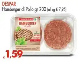 Despar DESPAR Hamburger di Pollo offerta