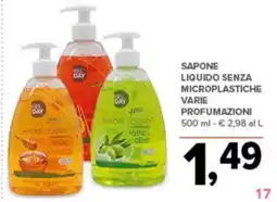 Todis Sapone liquido senza microplastiche varie profumazioni offerta