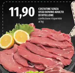 Famila COSTATINE SENZA OSSO BOVINO ADULTO DI VITELLONE offerta