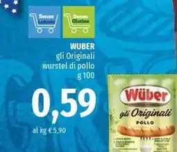 Famila WUBER gli Originali wurstel di pollo offerta