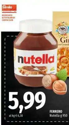 Famila Ferrero Nutella offerta