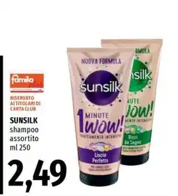 Famila SUNSILK shampoo assortito ml 250 offerta