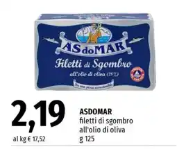 Famila ASDOMAR filetti di sgombro all'olio di oliva offerta